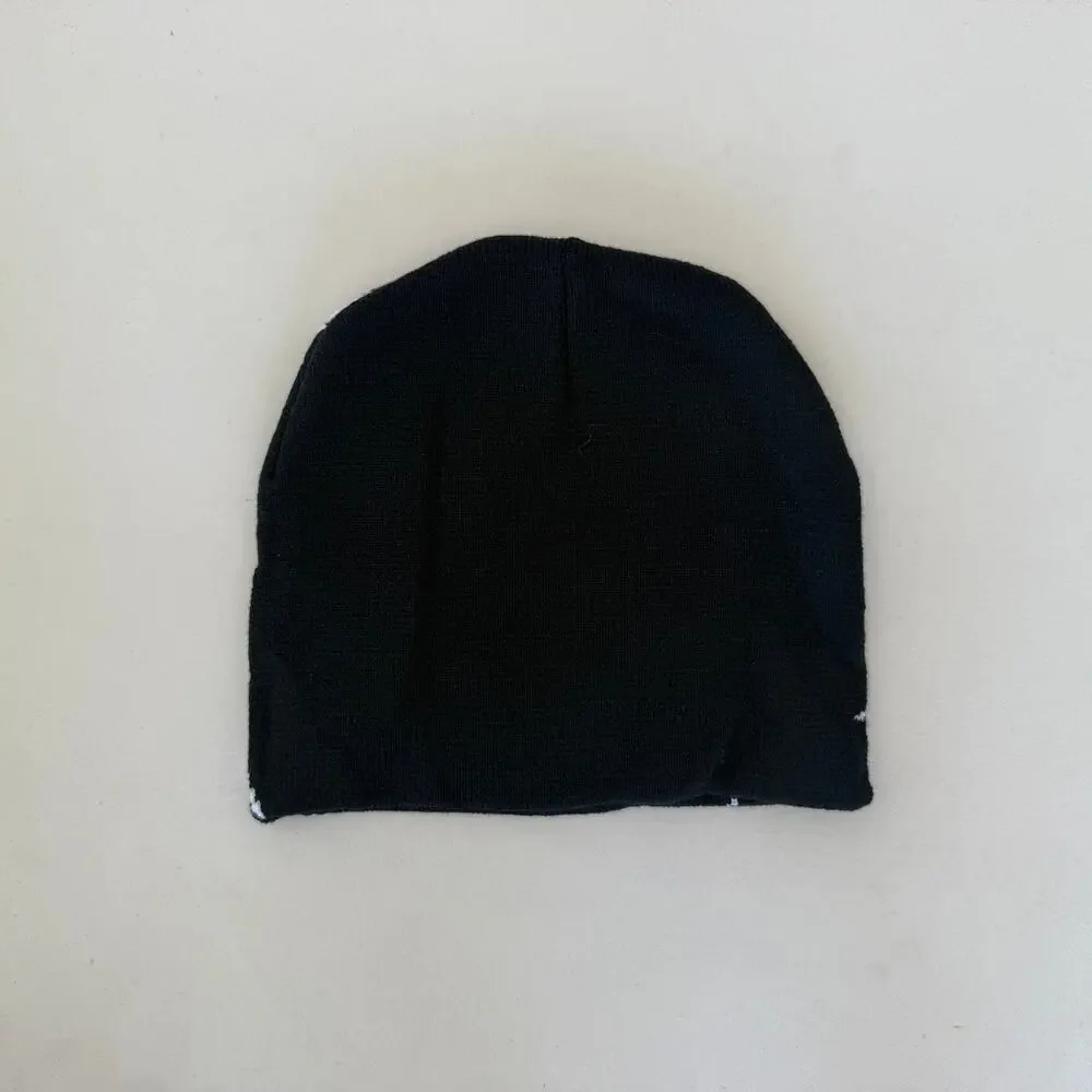 2000s grunge gothic punk black and white beanie - Picture 3 of 8